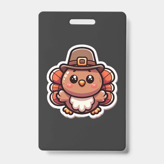 Badge Jolie dindon trottin' (Avant)