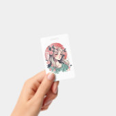 Badge Jolie Fille d'Anime (Manuel / portable)