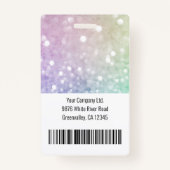 Badge Jolie Parties scintillant Holographique Fille Glam (Dos)
