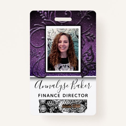 Badge Jolie Parties scintillant Professionnelle AIIC Inf (Devant)