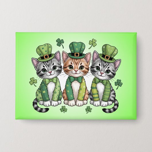 Badge Jolis chatons de la Saint-Patrick-47474 (Recto)