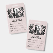 Badge Jolis gothiques emo enfants embrassent la Saint-Va (Avant & arrière)