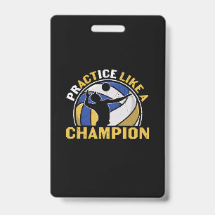 Badge Joueur de volley-ball   Pratiquer Comme Un Champio