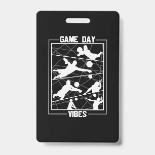 Badge Joueur de volley-ball   Vibes de jour de match