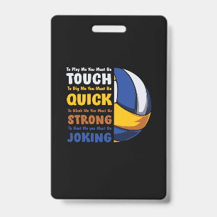 Badge Joueur de Volleyball   Vous Devez Être Fort
