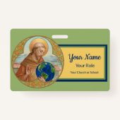 Badge Jour des terres et Saint François d'Assise (Style (Dos)