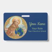 Badge Jour des terres et Saint François d'Assise (Style (Dos)