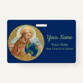 Badge Jour des terres et Saint François d'Assise (Style (Dos)