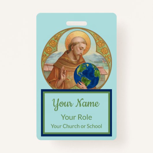 Badge Jour des terres et Saint François d'Assise (Style (Devant)