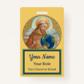 Badge Jour des terres et Saint François d'Assise (Style (Dos)