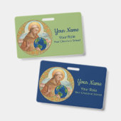 Badge Journée de la Terre & Saint François d'Assise (Avant & arrière)