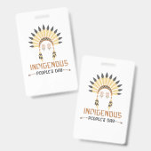 BADGE JOURNÉE DES PEUPLES AUTOCHTONES, JOURNÉE DE COLOMB (Avant & arrière)