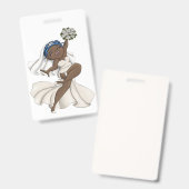 Badge Joyeuse mariée 07 (Avant & arrière)