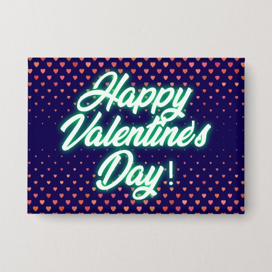 Badge Joyeuse Saint-Valentin Néon Design-23692 (Recto)