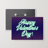 Badge Joyeuse Saint-Valentin Néon Design-23692 (Recto/Verso)