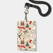 Badge Joyeuses fêtes (Arrière avec lanière)