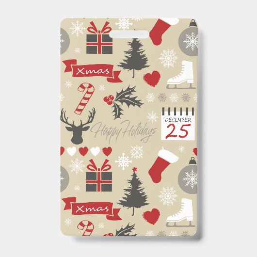 Badge Joyeuses fêtes (Avant)