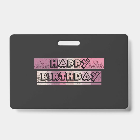 Badge joyeux anniversaire coloré (Avant)