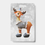 Badge Joyeux Christmoose portant un casquette (Dos)