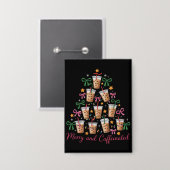 Badge Joyeux et café Xmas Coquette Latte de café (Recto/Verso)