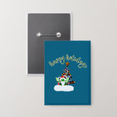 Badge Joyeux et Noël magique avec un Twist Dragon (Recto/Verso)