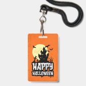 Badge Joyeux Halloween (Arrière avec lanière)