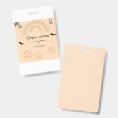 Badge Joyeux Halloween orange et mignon (Recto et verso)