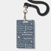 Badge Joyeux Noël (Avant avec lanière)
