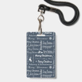 Badge Joyeux Noël (Arrière avec lanière)
