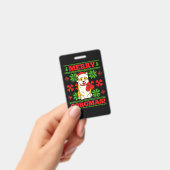 Badge Joyeux Noël Corgmas Corgi Chien (Manuel / portable)