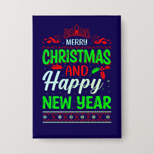 Badge Joyeux Noël Et Joyeux Nouvel An-61064