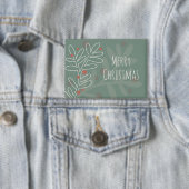 Badge Joyeux Noël gui vert (Insitu)