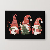 Badge Joyeux Noël Paid Gnomes Père Noël Funny Joyeux Noë (Recto)