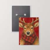 Badge Joyeux Noël Renne (Recto/Verso)