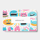 Badge Joyeux visage de chat et de monstre (Arrière)