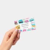 Badge Joyeux visage de chat et de monstre (Manuel / portable)