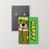 Badge Joyeux Yogi Bear (Recto/Verso)