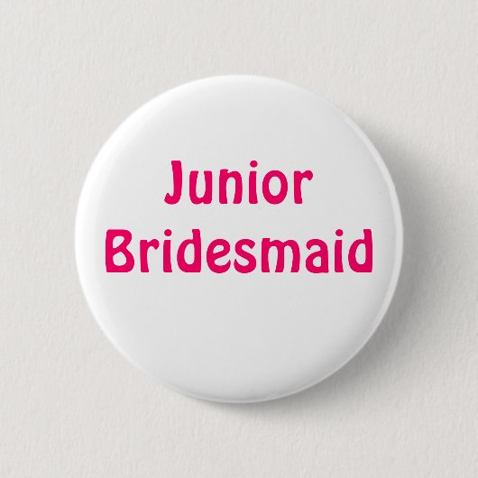 Badge - Junior Bridesmaid Ronde Button 5,7 Cm (Voorkant)