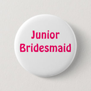 Badge - Junior Bridesmaid Ronde Button 5,7 Cm