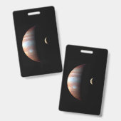 Badge Jupiter 5ème planète avec Cassini Système solaire (Avant & arrière)