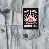 Badge Juste une fille qui aime le bowling (Insitu)