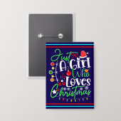 Badge Juste Une Fille Qui Aime Noël (Recto/Verso)