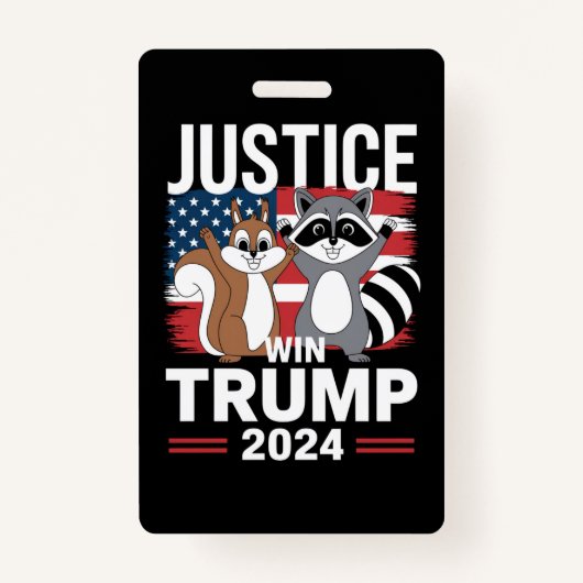 Badge Justice Pour Peanut Win Trump 2024 (Devant)