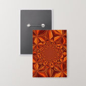 Badge Kaleidoscope Red Digital Art Pattern-67546 (Recto/Verso)