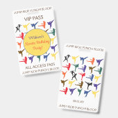 Badge Karate Anniversaire VIP All Access Pass (Avant & arrière)