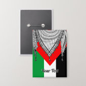 Badge Keffiyeh Écharpe palestinienne tissu traditionnel (Recto/Verso)