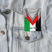 Badge Keffiyeh Écharpe palestinienne tissu traditionnel (Insitu)