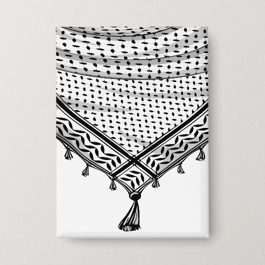 Badge Keffiyeh Écharpe palestinienne tissu traditionnel (Recto)
