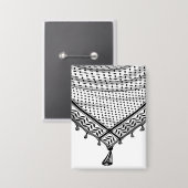 Badge Keffiyeh Écharpe palestinienne tissu traditionnel (Recto/Verso)