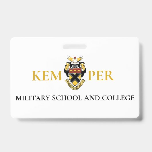 Badge Kemper Military School and College (Avant)